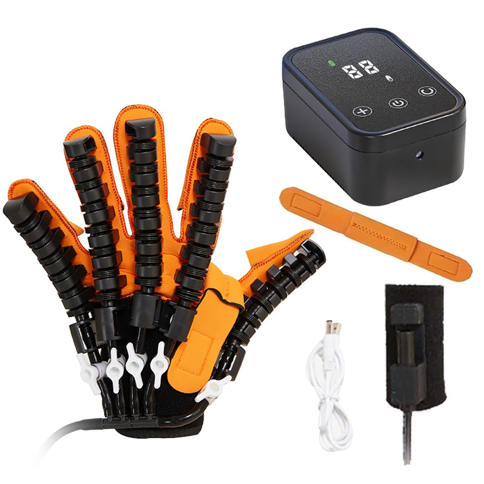 GAOXIAO Guantes Roboticos Rehabilitación Ictus, Apoplejía Rehabilitación de Mano Asistida por Espasticidad en Parálisis Cerebral, para Tratamiento de Rigidez Articular Left L