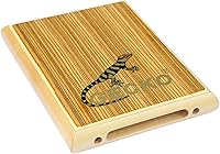 Vista 2 de GECKO - Cajón de viaje, instrumento de percusión de madera de cebra con cuerdas internas de guitarra, tamaño compacto, portátil