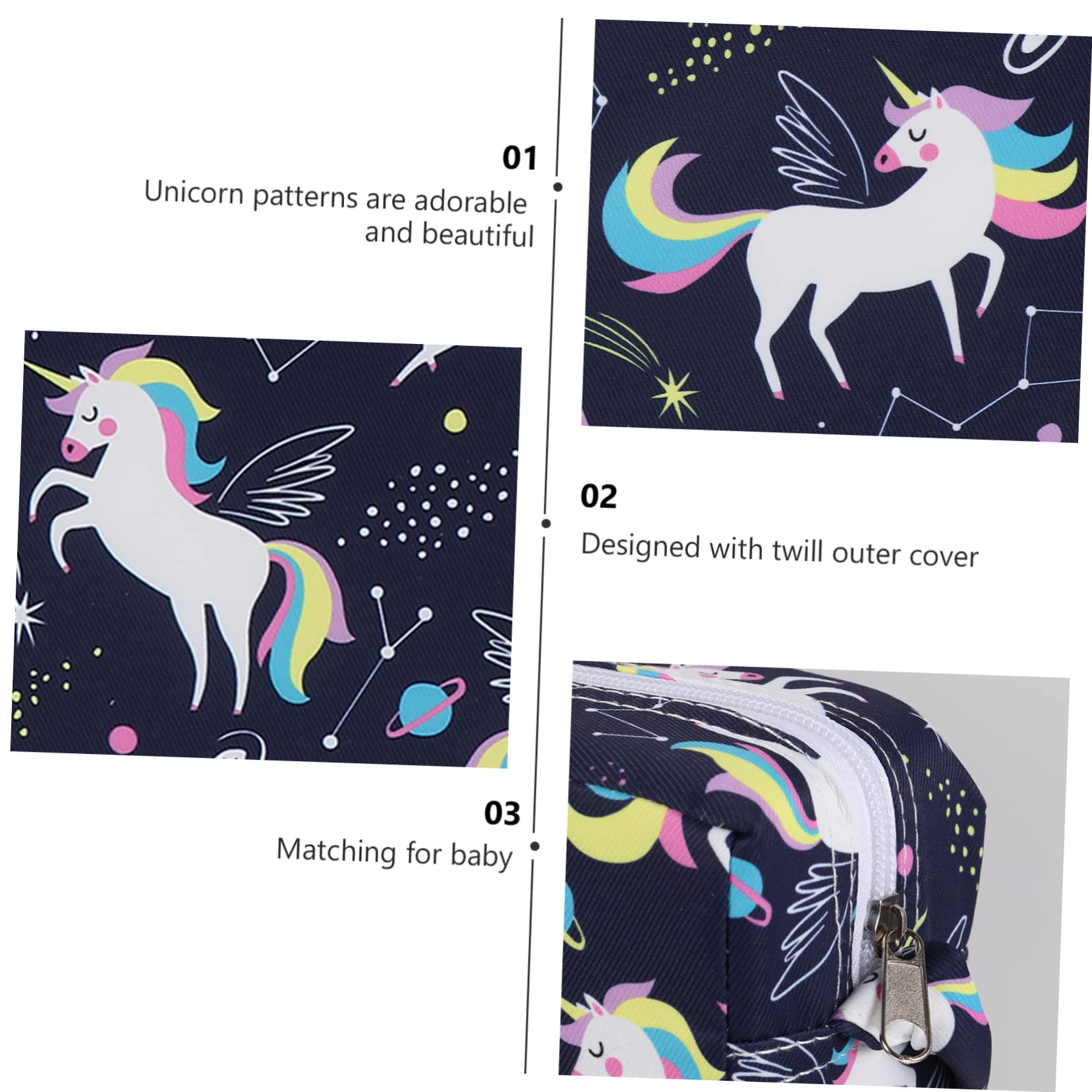 Coussin Rehausseur Chaise Haute Garçon Fille Motif Licorne Confortable Éponge Haute Densité Housse Amovible Lavable Pour Garçons Filles Mangeurs