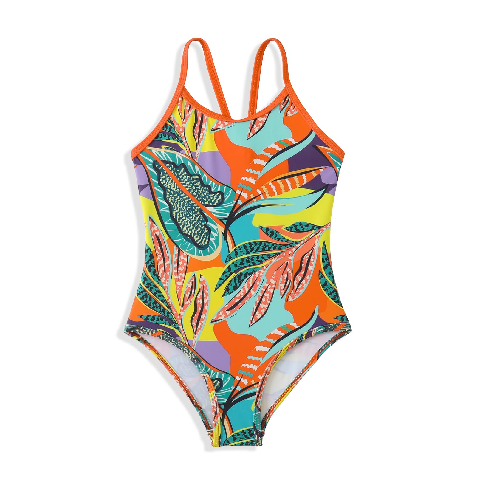 Girls One Piece Swimsuit Kids Girl Halter Quick Dry Swimwear Beach Summer Floral Bathing Suit 4-12 Years