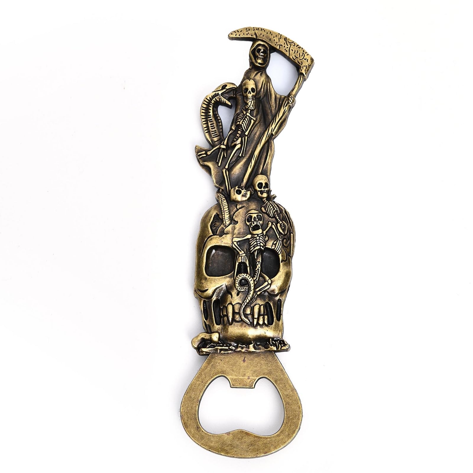 LSJ ORIGINALLSJ ORIGINAL Beer Bottle Opener Death，Cool Bottle Opener for Bar Tool, Soda and Beer Cap Remover, Cool & Fun Gadget