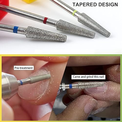 Miniatura 7 de 3 brocas para uñas, brocas profesionales rusas frontales reemplazables para pulir y quitar clavos