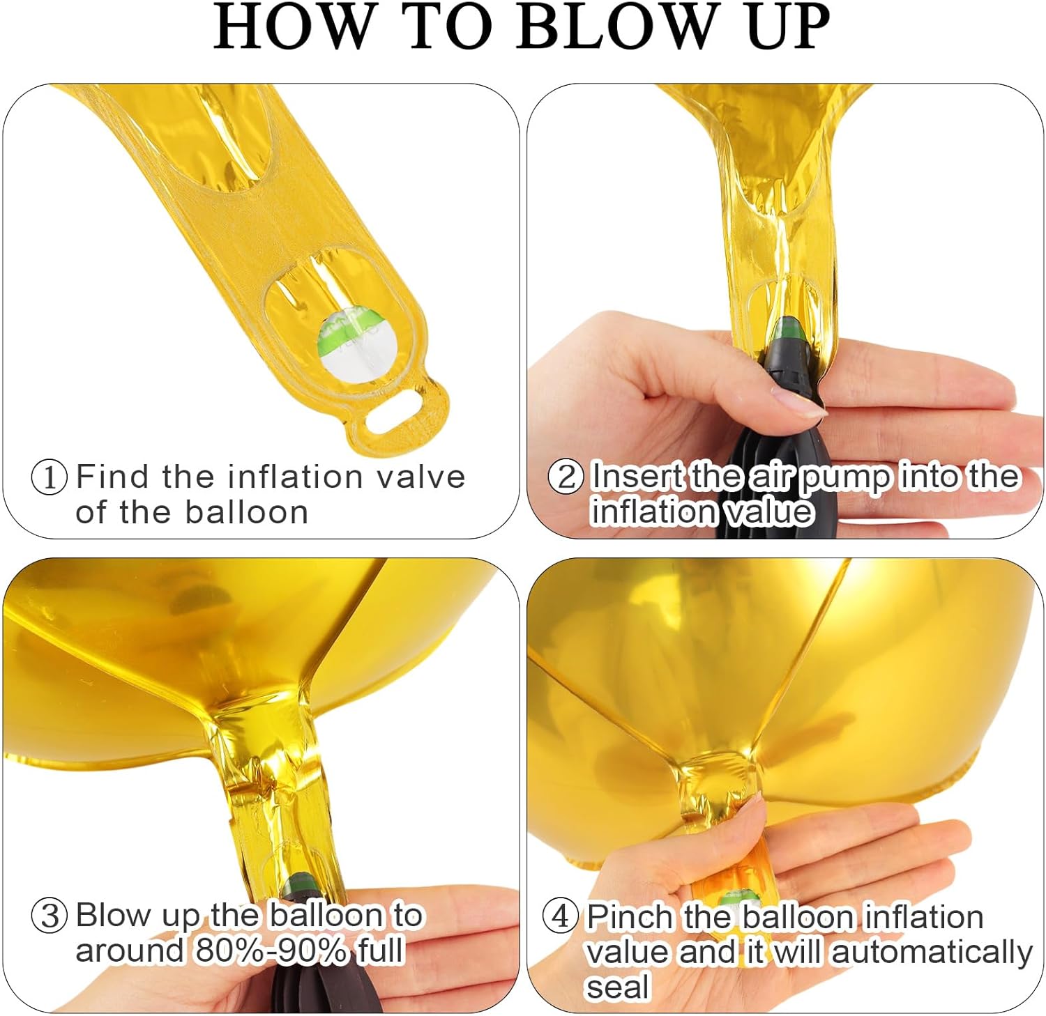 18 Pcs Gold Foil Balloons Shiny Round Balloons Set Large Balloon Arch for Birthday Graduation Wedding Bachelorette Party Decorations, 5 Pcs 22 Inches, 5 Pcs 15 Inches, 8 Pcs 10 Inches - Image 7