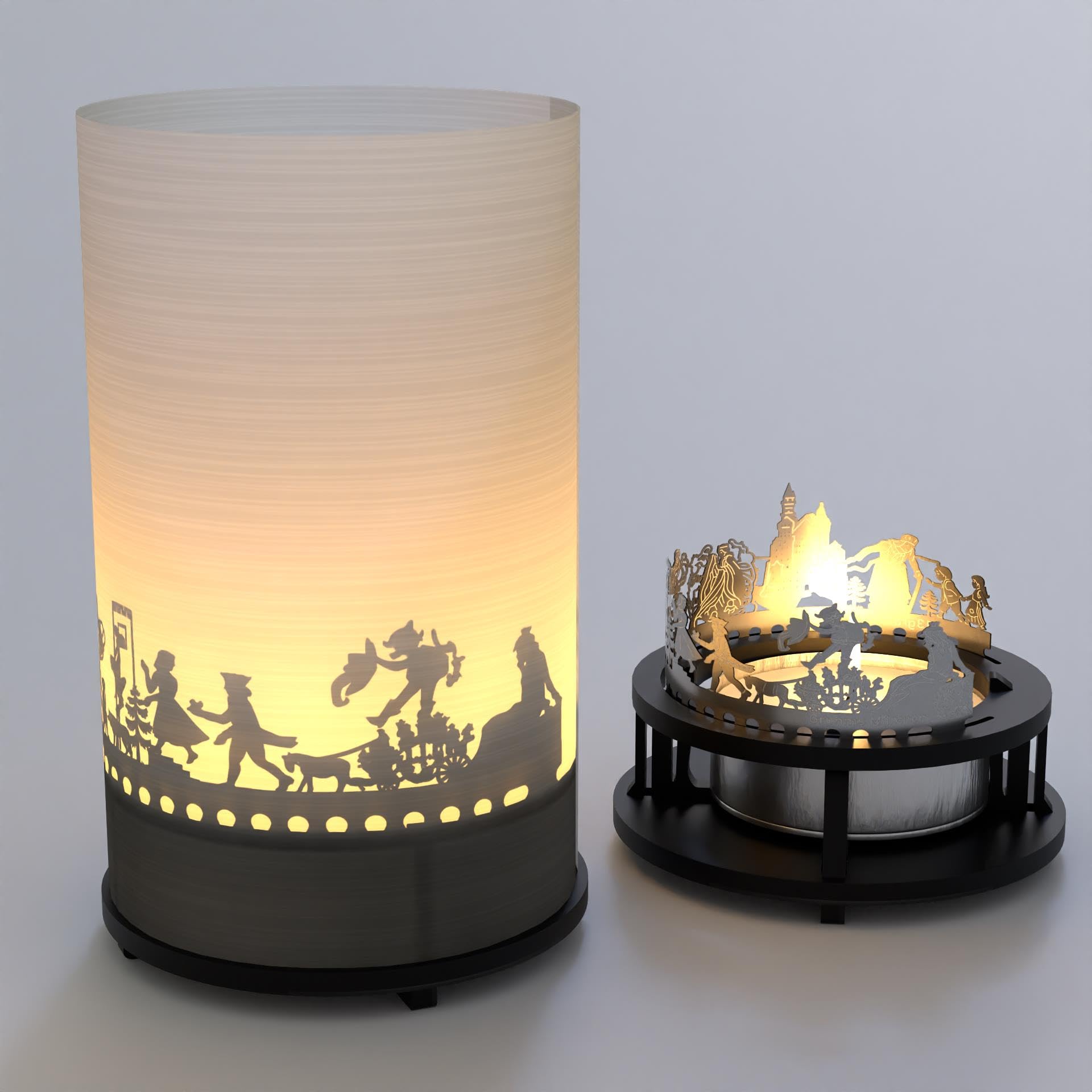 Magisches Grimms Fairy Tale Shadow Game: Premium Gift Box with Motif Candle for a Magical Atmosphere Fairy Tale Lovers