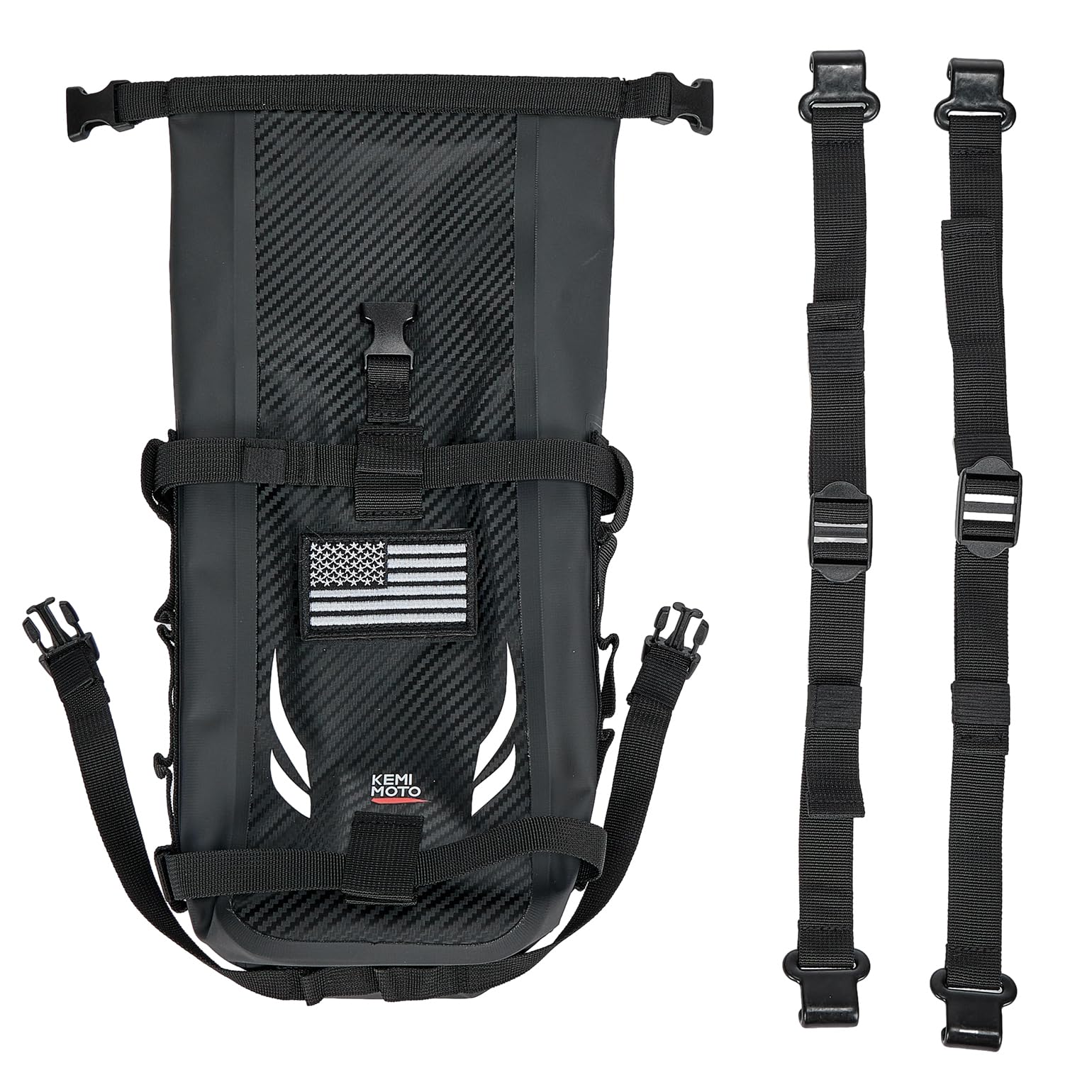 KEMIMOTO Sac de garde-boue de moto étanche de 3,5 l pour moto tout-terrain, sac de garde-boue arrière, sac de rangement pour moto, sac à outils de motocross, sac latéral