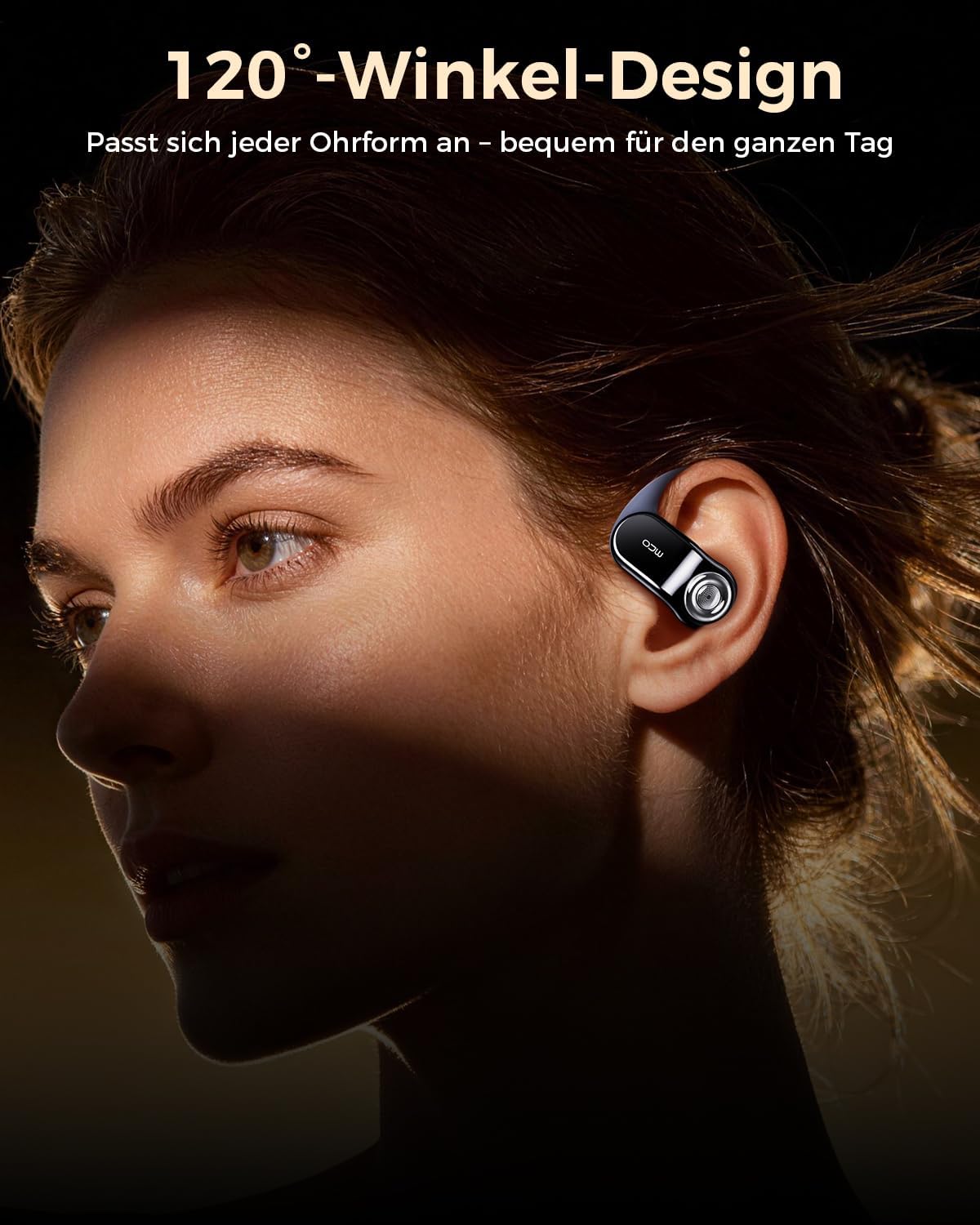 OJW Casque Bluetooth ouvert avec batterie remplaçable et batterie de rechange, jusqu'à 96 heures de lecture, casque Bluetooth avec microphone ENC, étanche IPX7 pour le sport, compatible avec iOS et