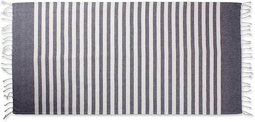 Miniatura 4 de E-Living Store 100 % algodón, suave, absorbente, toalla turca para el hogar, playa, gimnasio, alberca, decoración, Algodón, Negro, talla única