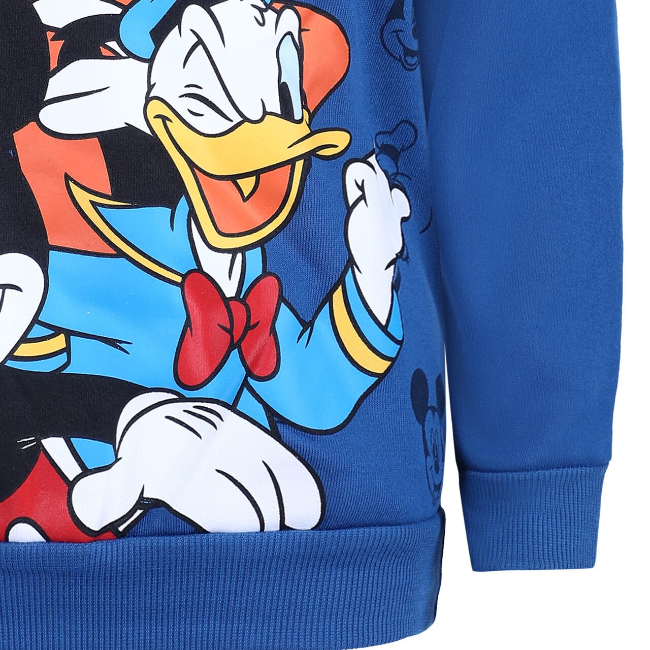 Disney Mickey Mouse, Pippo e Paperino Ragazzi Pullover Felpa con cappuccio per bambini piccoli e grandi - Blu/Rosso