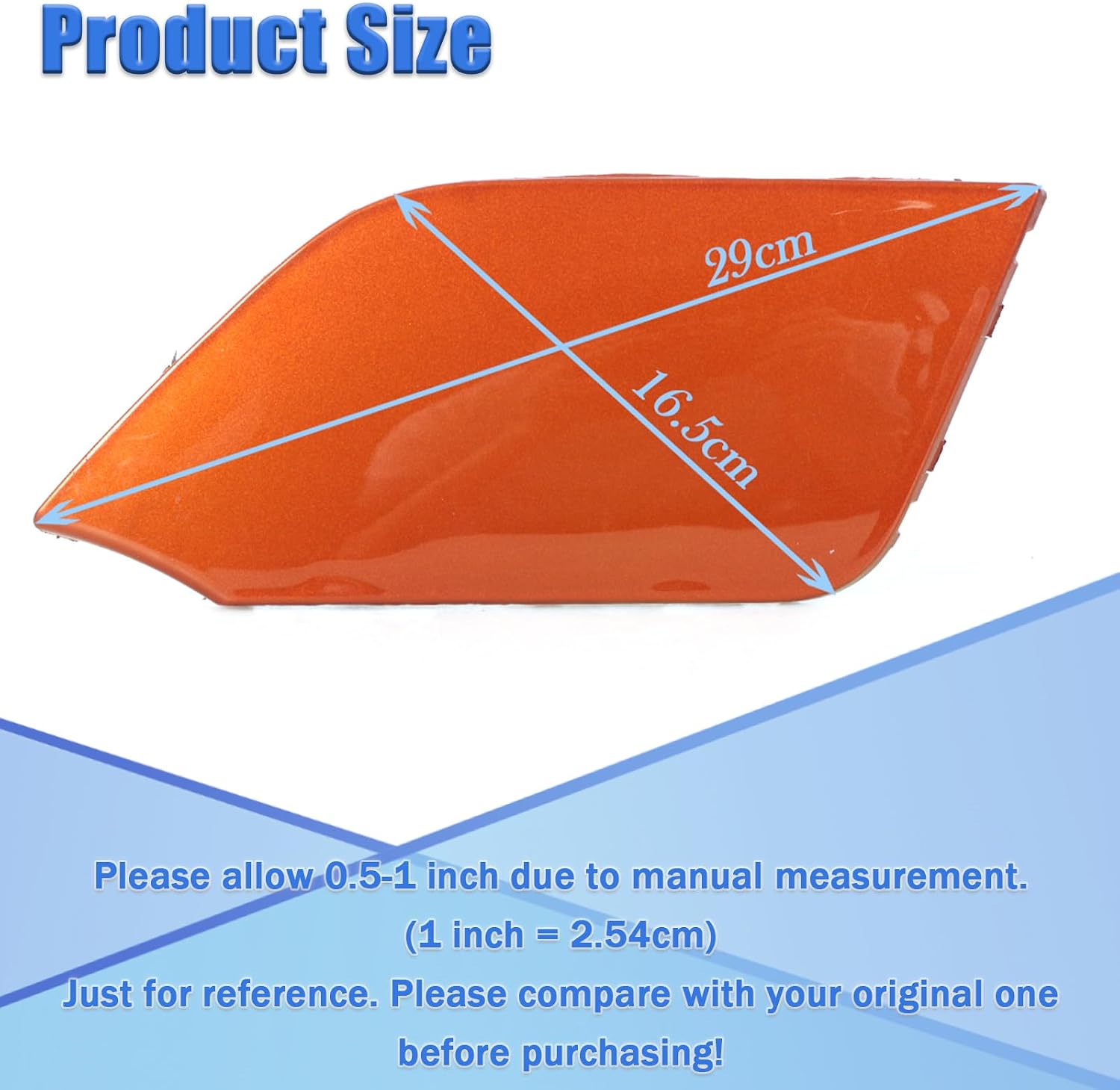 Front Bumper Tow Hook Cover Lid For Nissan Rogue X-Trail T32 2017-2020 Towing Trailer Hauling Eye Cap left orange