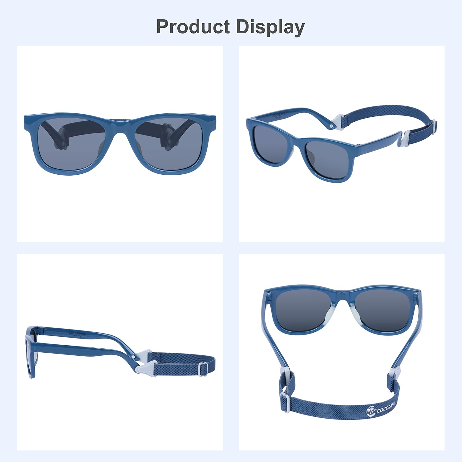 COCOSAND Flexible Baby Sunglasses with Strap Polarized UV Protection for Toddler Infant Newborn Boy Girl Age 0-24 Months - Image 6