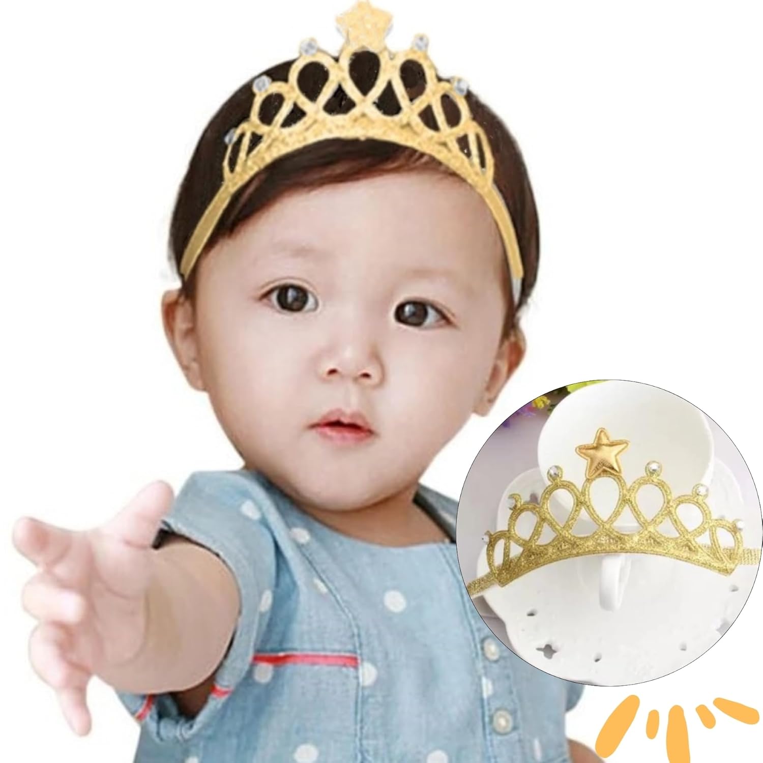 Tiara Coroa Infantil Dourada com Strass, Estrela Decorativa, Faixa Elástica, 13cm, para Festas em promoção! Veja a oferta e mais achadinhos de Laços & Tiaras Infantis 2 Hoje é o melhor dia para comprar Tiara Coroa Infantil Dourada com Strass, Estrela Decorativa, Faixa Elástica, 13cm, para Festas com aquele preço maroto! Promoção! Aproveite a oferta! 2
