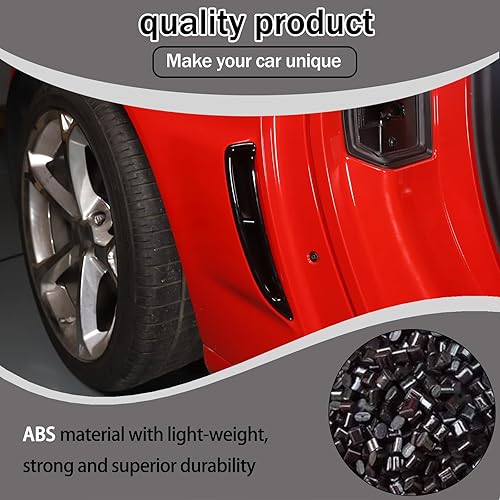 Miniatura 10 de Lcojicep Ventilaciones laterales para guardabarros traseros compatibles con Chevrolet Corvette C6 2005-2013, cubierta de ala de ventilación lateral