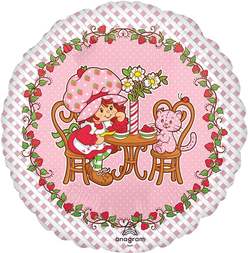 Anagram Birthday Party Supplies Strawberry Girl Shortcake 6pc Balloon Bouquet Decorations - Image 5