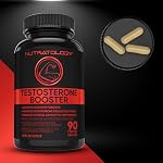 Nutratology Testosterone Booster pour les hommes (Made canadienne) Tribulus Terrestris, Tongkat Ali, Macao, Horny Goat Weed, Ginseng, DIM | Éleve la performance physique & Production de testostérone 90 Capsules