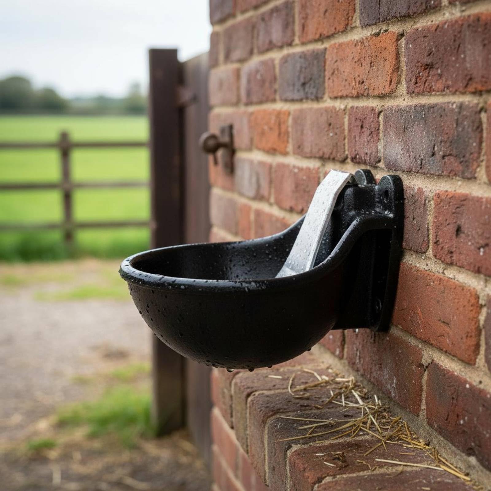 Abrevadero Automático Montaje en Pared Cuenco de Agua Estructura Desmontable para Instalación Ganadera, Granja