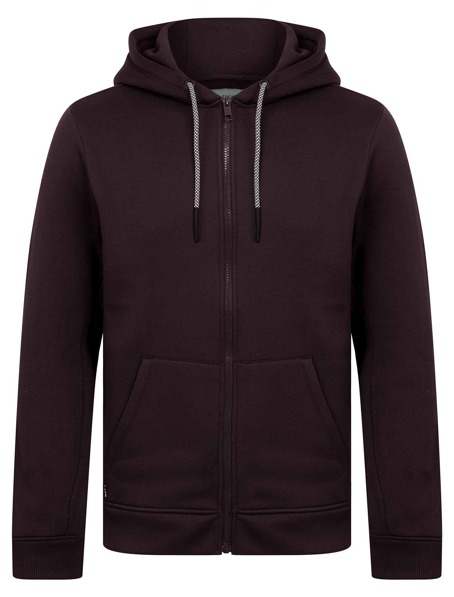 Tokyo Laundry Men's Plain Brushback Fleece Zip Through Hooded Top