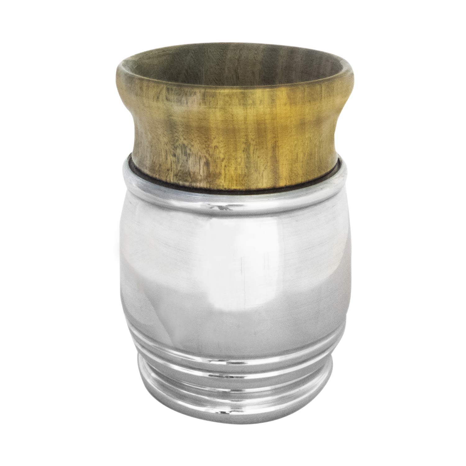 Yerba Mate Palo Santo Mug with Double Layer | 200-300 ml Capacity | Metal Exterior | Palo Santo Wood Interior | Stylish Traditional Design