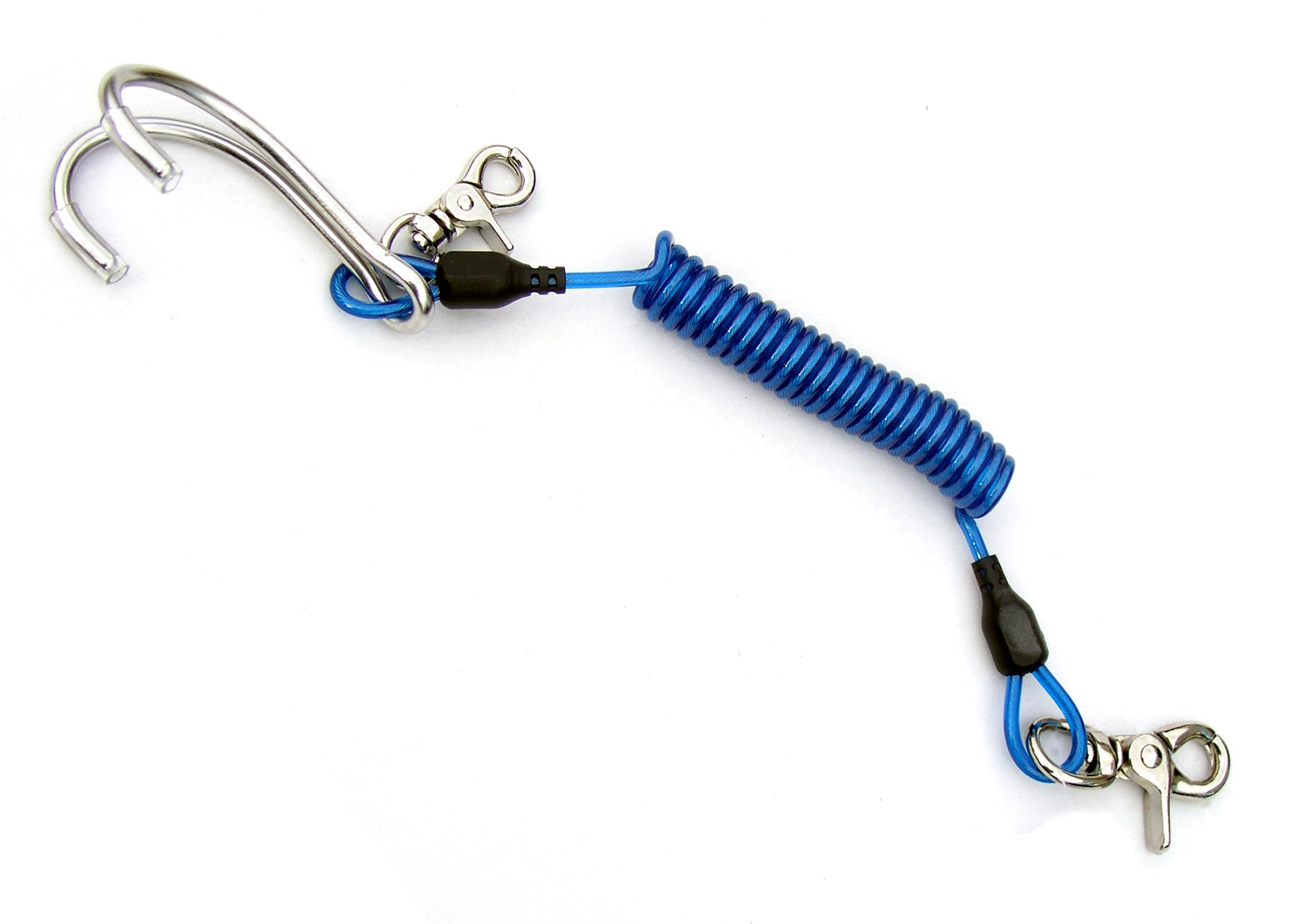 CRESSI - EJA 200011/391 : Accesorio de buceo EXTENSOR ACERO GANCHO INOXIDABLE + 2 MOSQUETONES