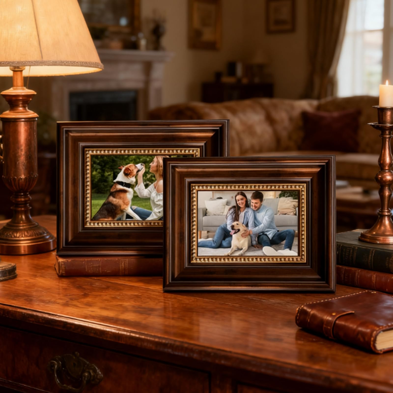 Amazon.co.jp: siawadeky フォトフレーム アンティーク風 A4判 写真