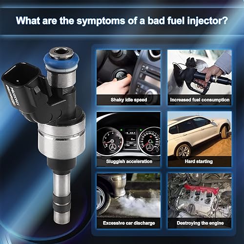 Miniatura 3 de Juego de 4 inyectores de combustible compatibles con GMC Terrain 2011-2017 Chevrolet Equinox 2011-2017 Buick Verano 2012-2017 Buick Lacrosse