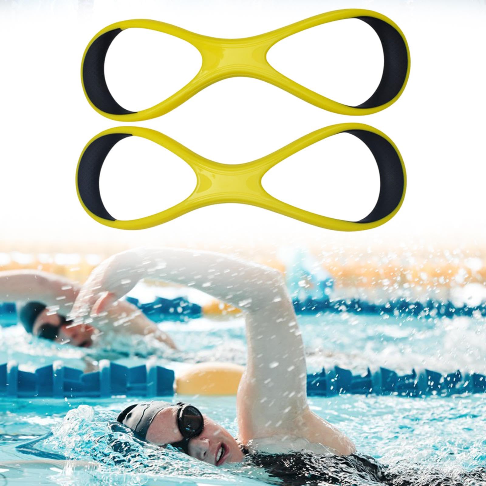 Pinne Fulcrum per avambraccio, correttivo per allenamento del gomito, per migliorare la corsa in stile libero, strumento professionale per tecnica di nuoto con comodo materiale TPE (coppia)