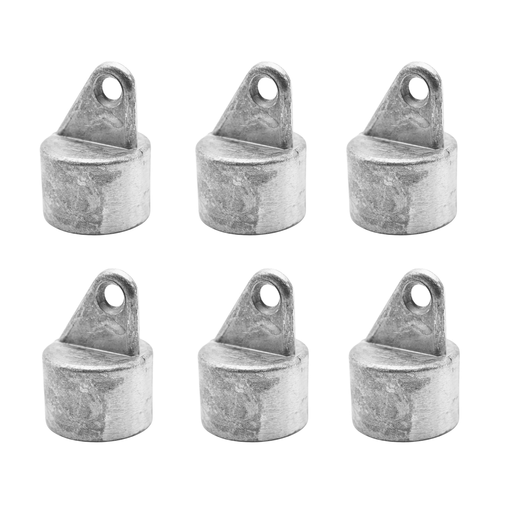 DOJA Barcelona Tapa de Puntal Valla - Pack 6 - Ø38 - Resistente y Duradero - Caperuza de Aluminio con Montaje Sencillo y Acabado Estético - Tapas de Puntal para Vallas Anti Agua y Polvo y Sellado