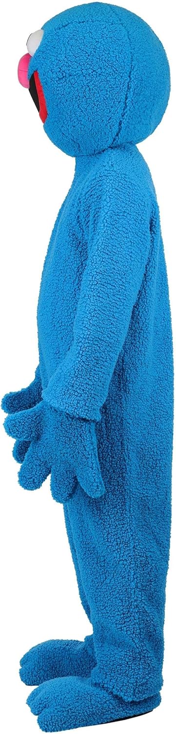 Adult Sesame Street Grover Costume | Jumpsuit with Headpiece, Gloves and Shoe Covers for Halloween, Events - Image 4