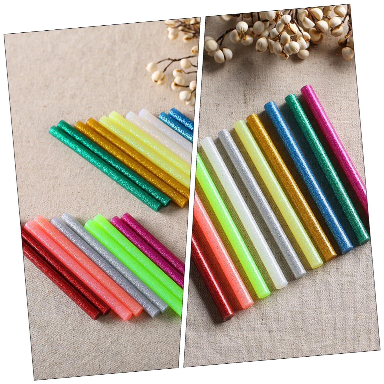 Glitter Hot Melt Glue Sticks 100Pcs Resin Craft Adhesive for Repairs