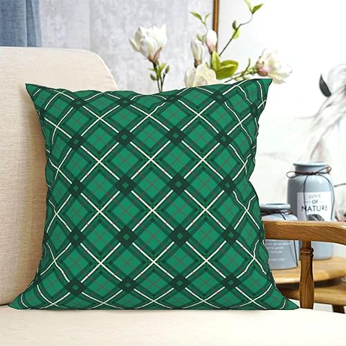 Miniatura 4 de GETTOGET Funda de almohada del Día de San Patricio de 16 x 16 pulgadas, funda de almohada de búfalo verde para sofá, funda de cojín de algodón para