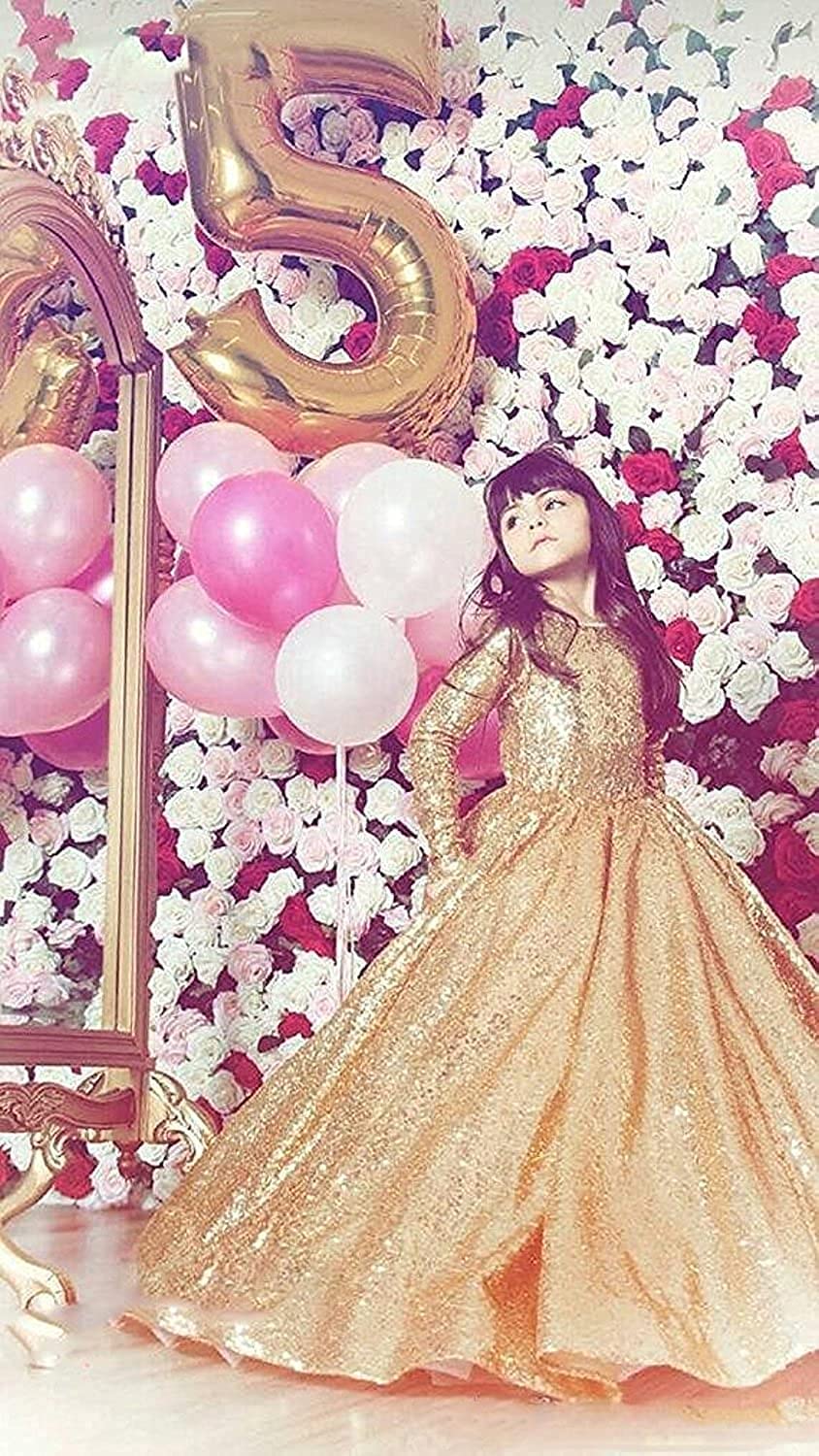 Sukienka dla dziewczynek z cekinami z cekinami dziewczyna Cekin Flower Princess Dress Urodziny Ślubne, Ivory, 13 lat