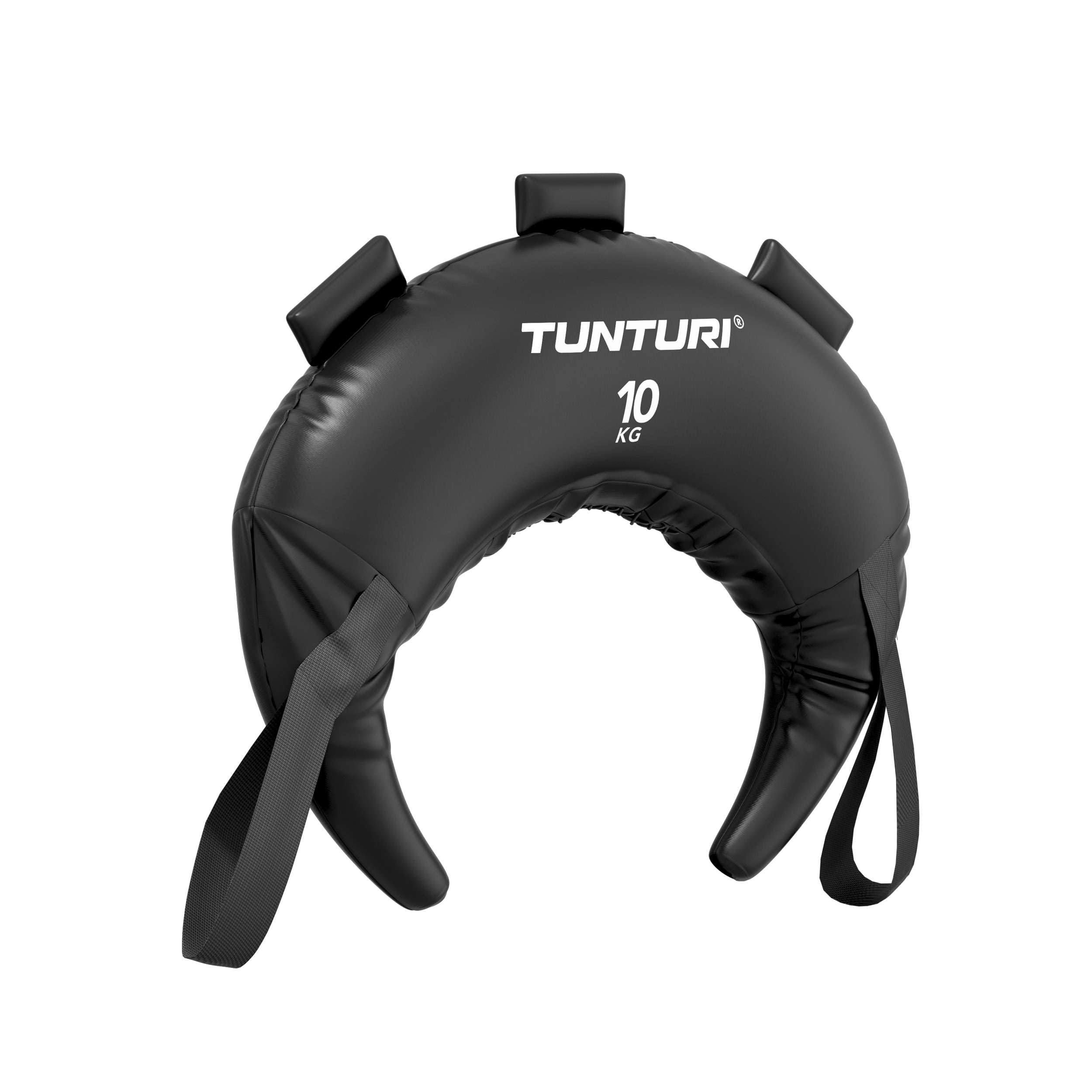 Tunturi Platinum Bulgarian Bag - 5 kg - Sacco di sabbia fitness per allenamento della forza - Powerbag - Nero - Include app fitness gratuita