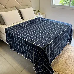 Lençol Casal Sem Elástico Malha Estampada 100% Algodão Para Se Cobrir 2,20 x 2,20m Toque Macio, Conforto e Durabilidade Cozzilar (Modelo 13)
