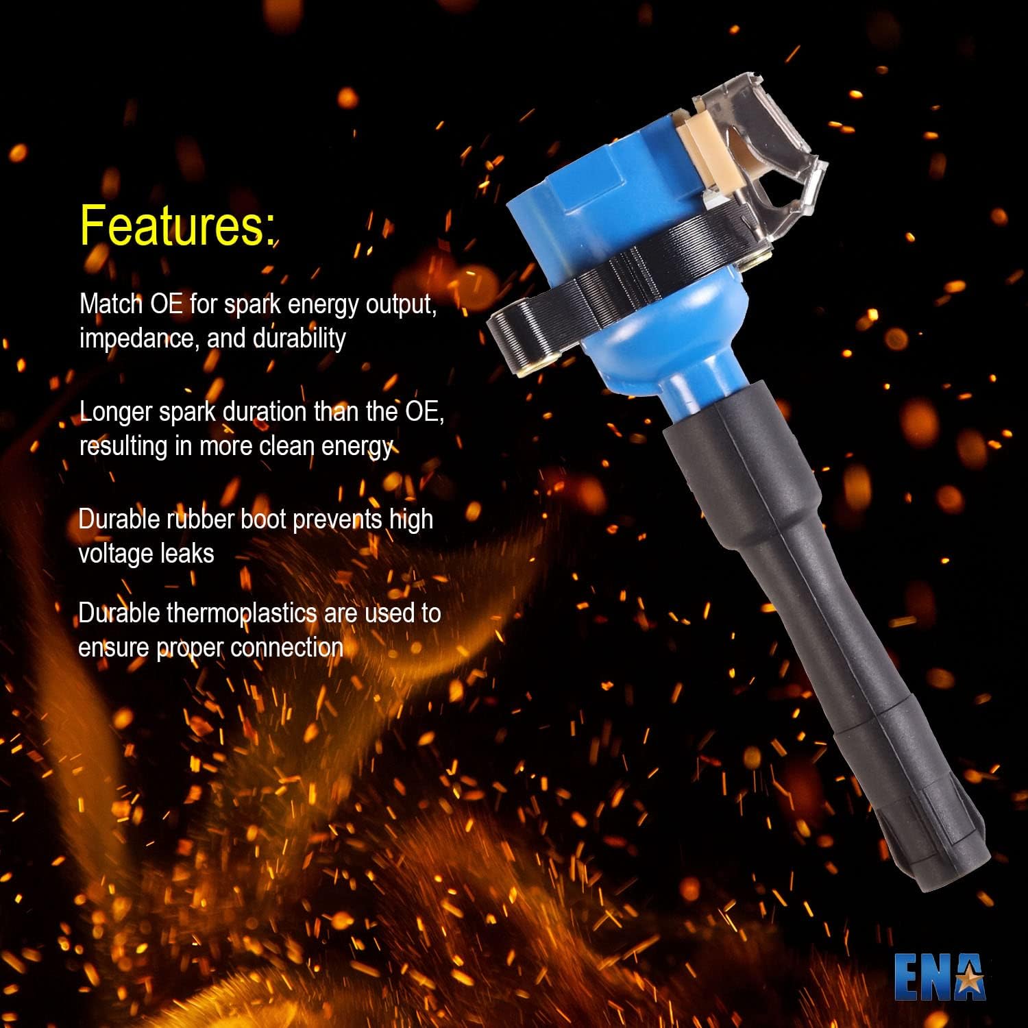 ENA Set of 1 Ignition Coil Compatible with BMW 525i 528i 530i M3 X5 Z3 323i 323is 325Ci 352i 352Xi 328i 328iS 330Ci 330i 330Xi Replacement for UF300 UF354