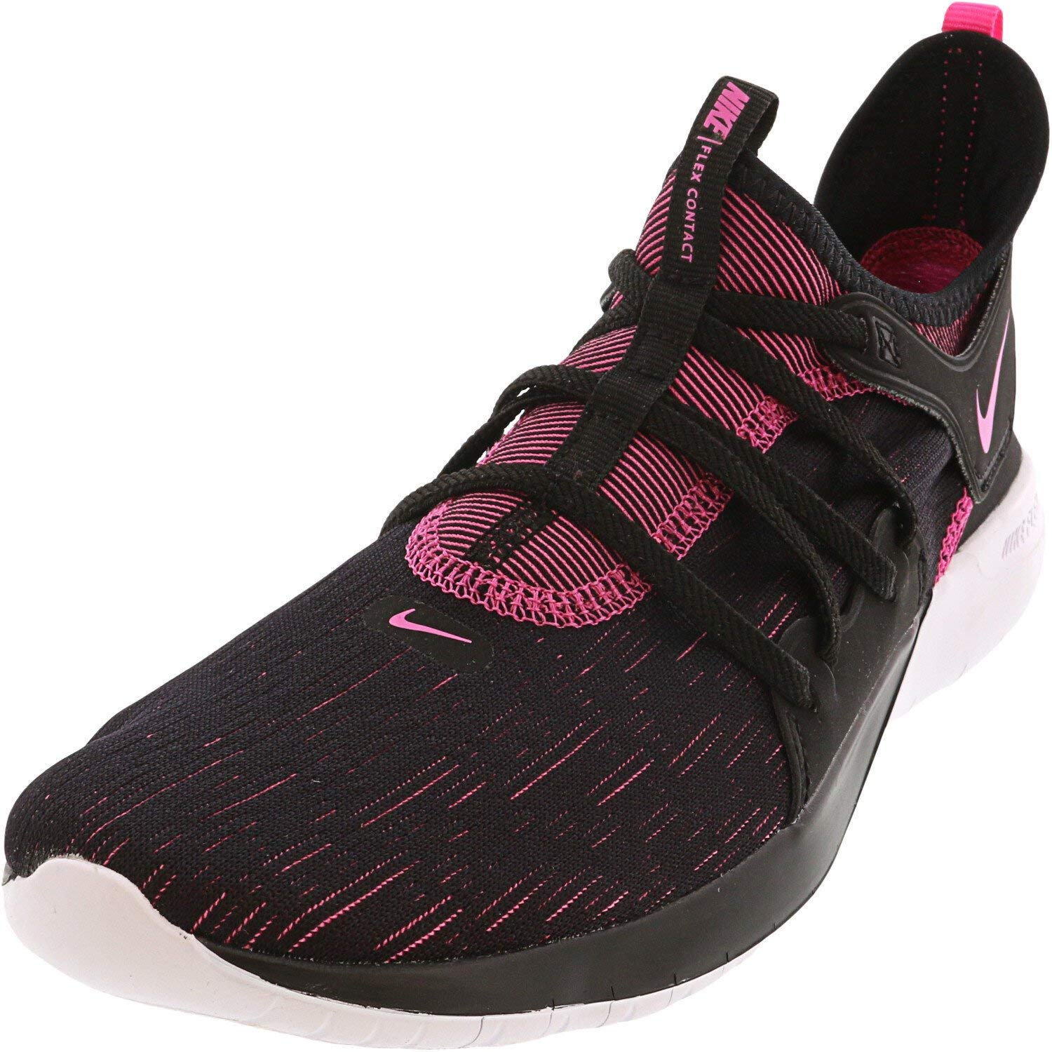 Nike Womens Flex Contact Black Laser Fuchsia Size