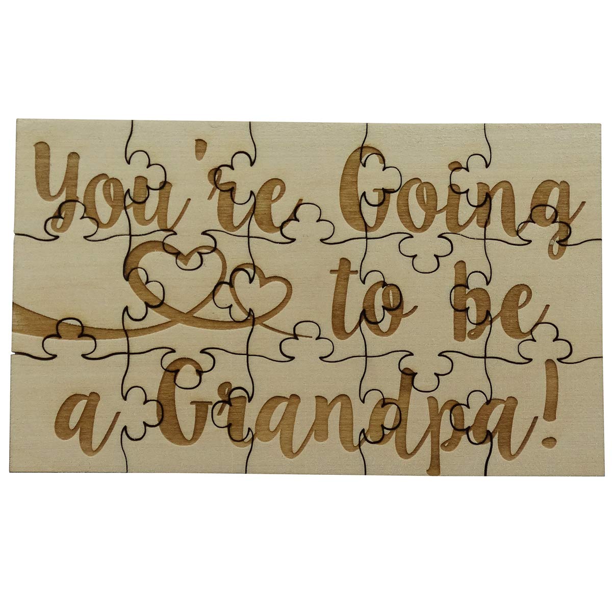 You're Going to Be a Grandpa 15 Piece Basswood Jigsaw Puzzle, Surprise Pregnancy Announcement