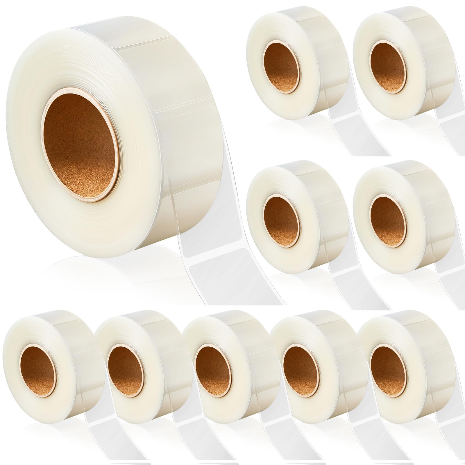 Zonon 2500 Pcs Clear Labels Label Protector Clear Stickers Wafer Seals Waterproof Labels for Protecting Barcodes, Numbers and Stickers (3.15 x 1.18