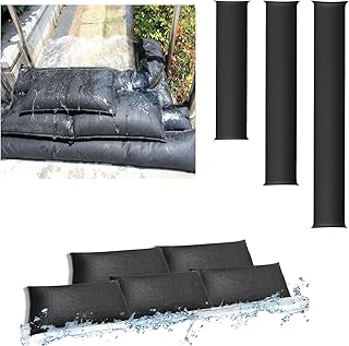 2FT-2Pack Water Leak Absorber, Water Barrier for Flooding Sandless Sandbags Water Absorbent Sock Flood Barrier for Garage Door Patio Basement Water Absorbing Snake for Heavy Rain