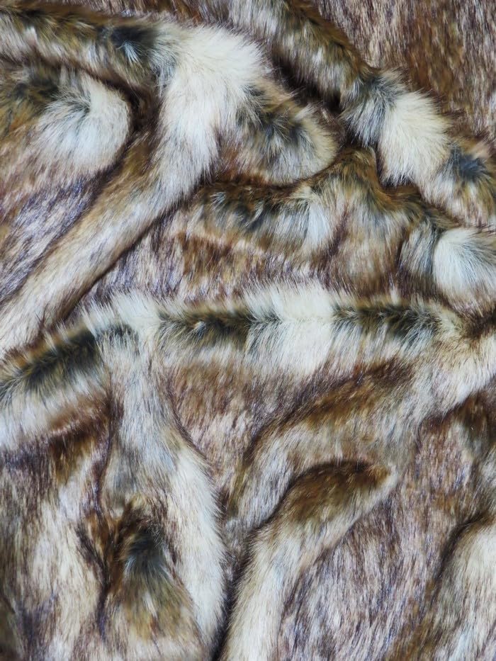 Assorted Faux Fake Fur Animal Short/Long Pile Coat Costume Fabric Sold by The Yard DIY Scarfs Rugs Accessories Fashion (Canadian Fox)