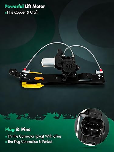 Vista 7 de SCITOO Elevalunas eléctrico con motor para Jaguar XF 2009, 2010, 2011, 2012, 2013, 2014, 2015 para Jaguar XF, 2010-2015 para Jaguar XFR, 2013-2015