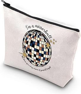 Song Lyrics Inspired Gift Mirrorball I'll Show You Every Version of Yourself Tonight Zipper Pouch Makeup Bag (I'm a mirrorball)