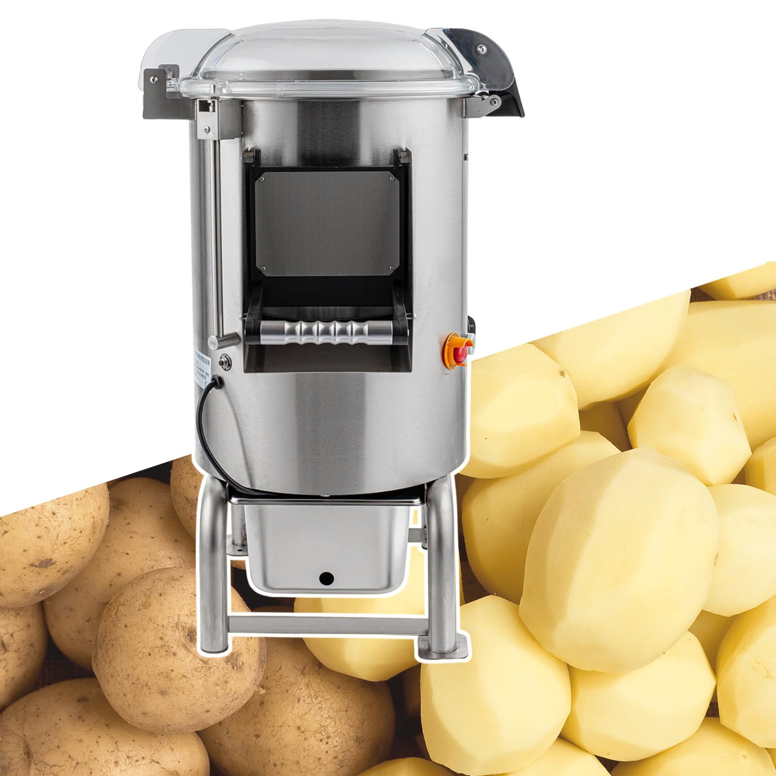 KartoffelschäLmaschine FüR Den Heimgebrauch, 550 W, Leistung: 5 Kg/12 L, 70–100 Kg/Stunde, Automatisches SchäLwerkzeug, FüR Obst In Der KüChe Und GemüSe,110V