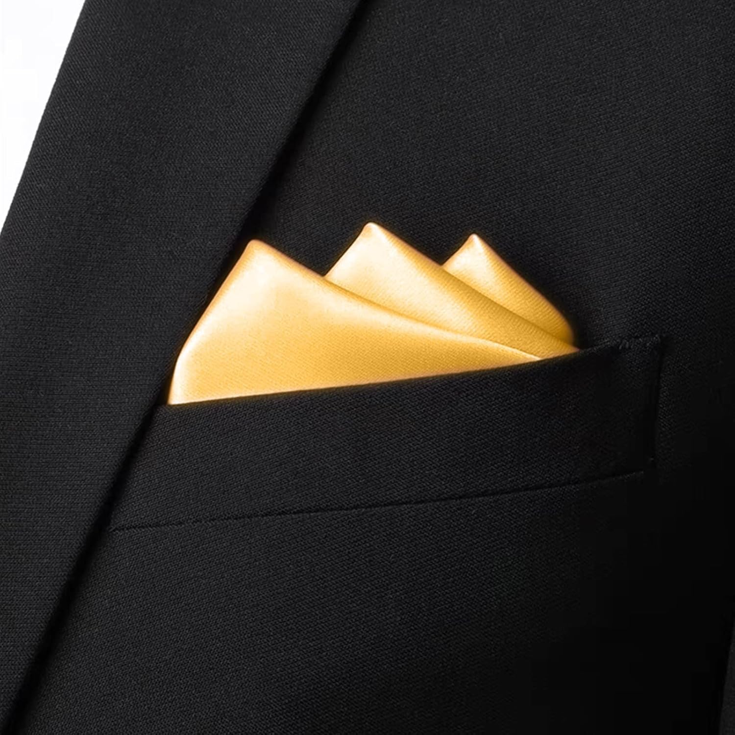 Mr.Van Silk Pocket Squares for Men 16.5 Momme 100% Silk Handkerchief for Men 13.8"x13.8"- Suit Pocket Squares Solid Color - Image 4