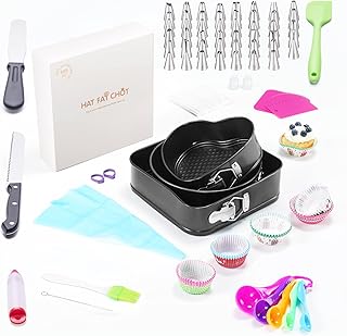 Cake Decorating Kit, HAY FAT CHOY, 300PCS Baking Supplies with 3 Cake Pa...
