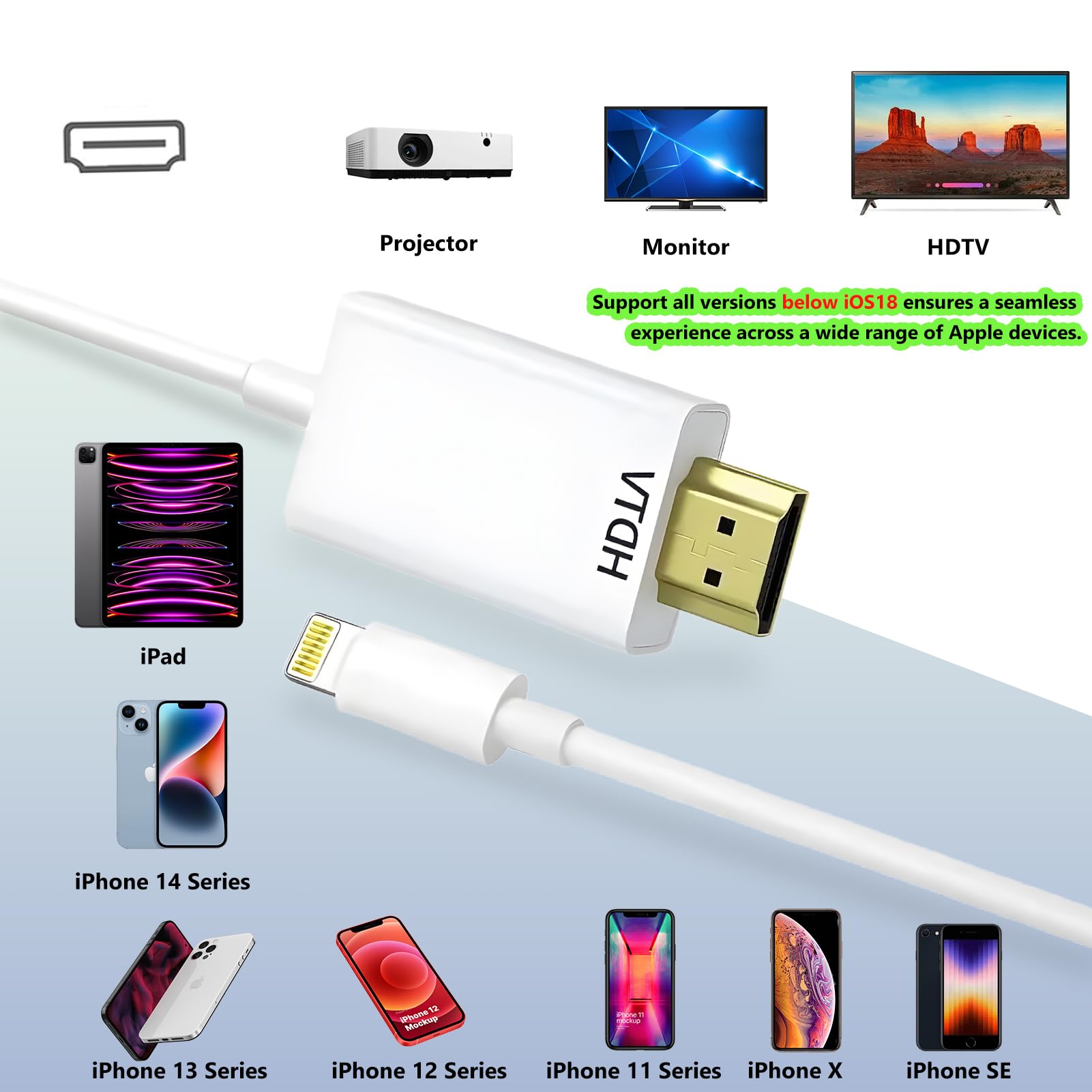 Lightning To Iphone 11 Hdmi Output Lightning Cable For Iphone 11