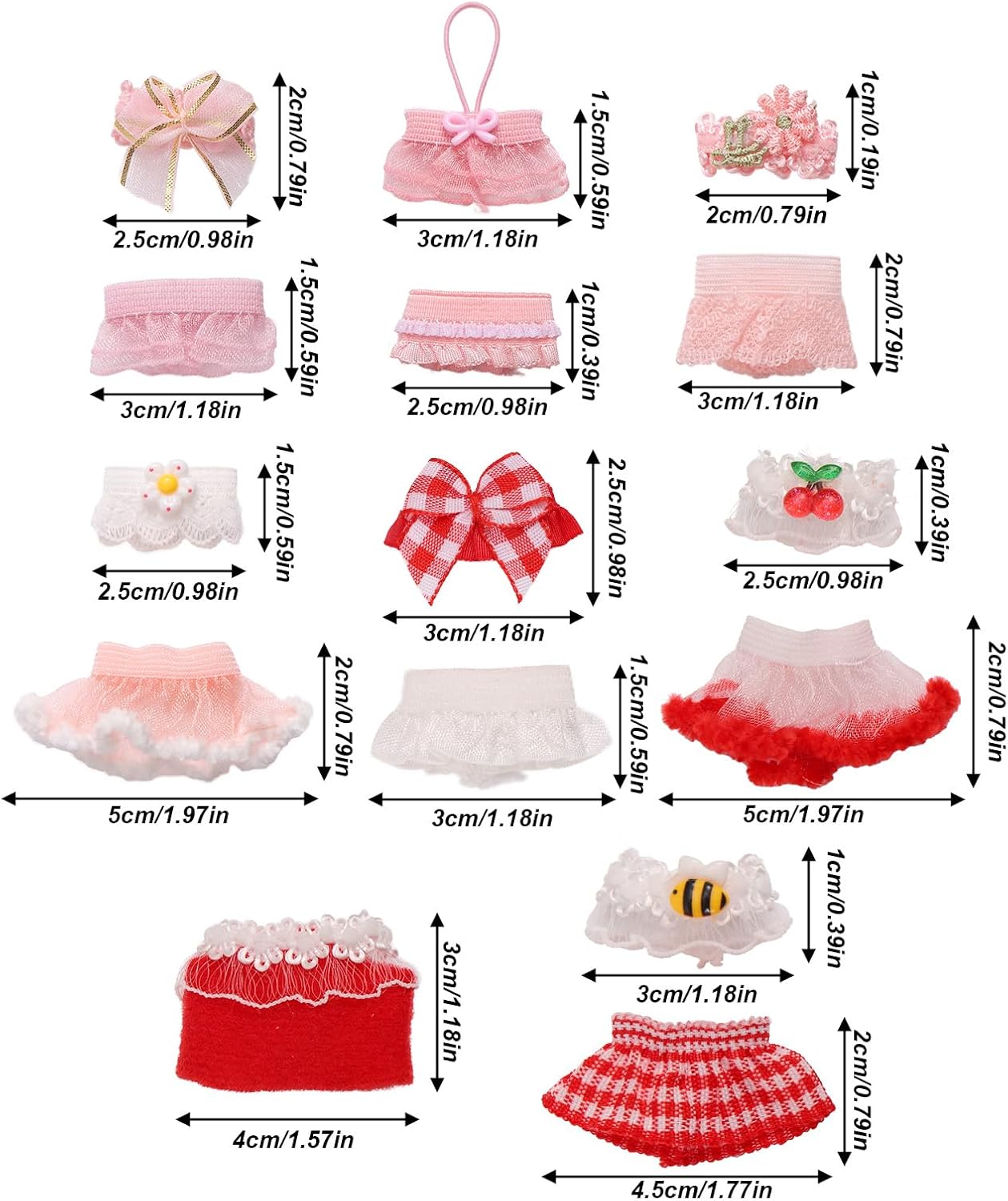 8 Sets 3 Inch Doll Clothes, Collector Clothes with Tops & Skirts image 2