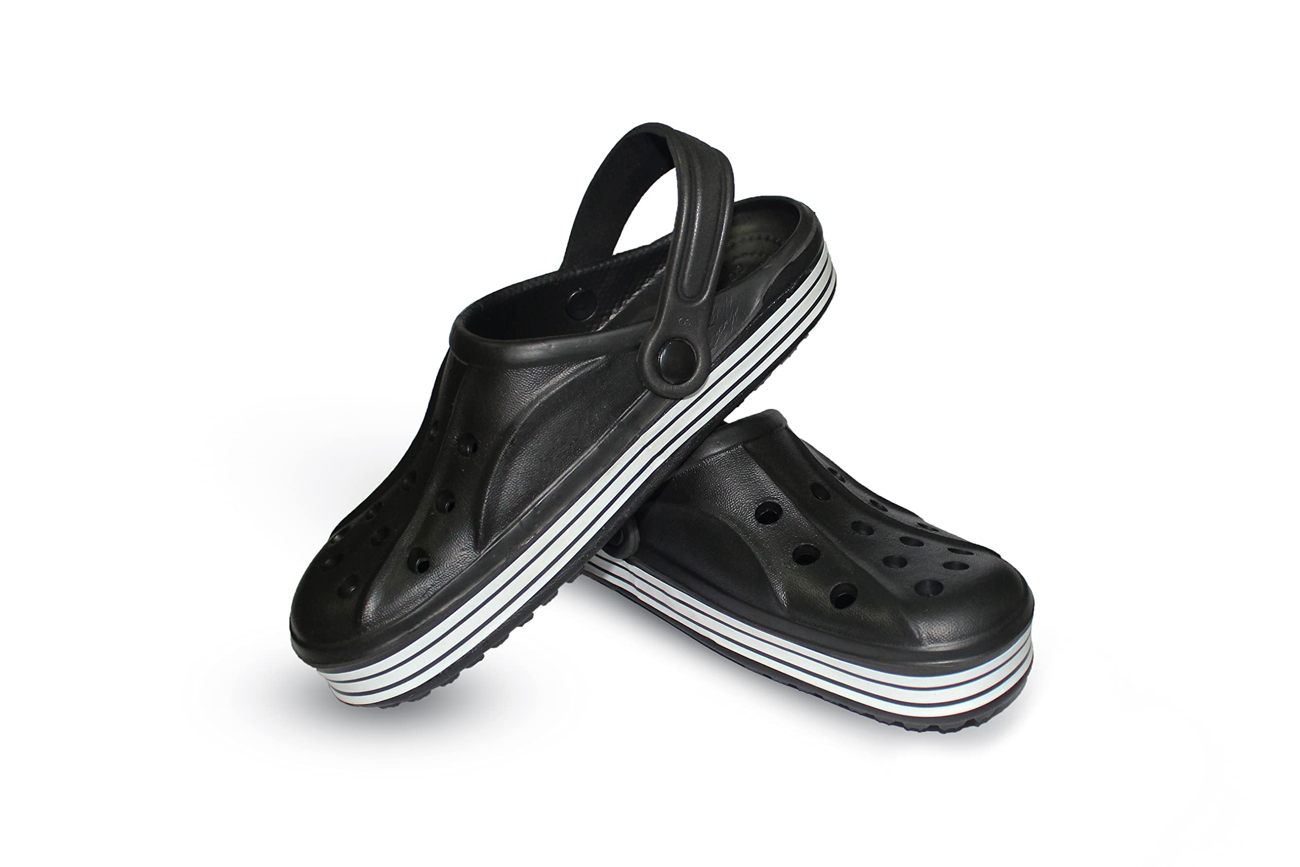 Men & Women Lightweight Classic Dailywear Clogs Sandals with Adjustable Back Strap (Black, numeric_7) (B0BLGQ35HK) Amazon Price History, Amazon Price Tracker