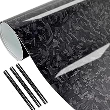 3Pcs 30x50 cm Car Forged Carbon Fibre Vinyl Wrap, High Gloss Car Vinyl Wrap