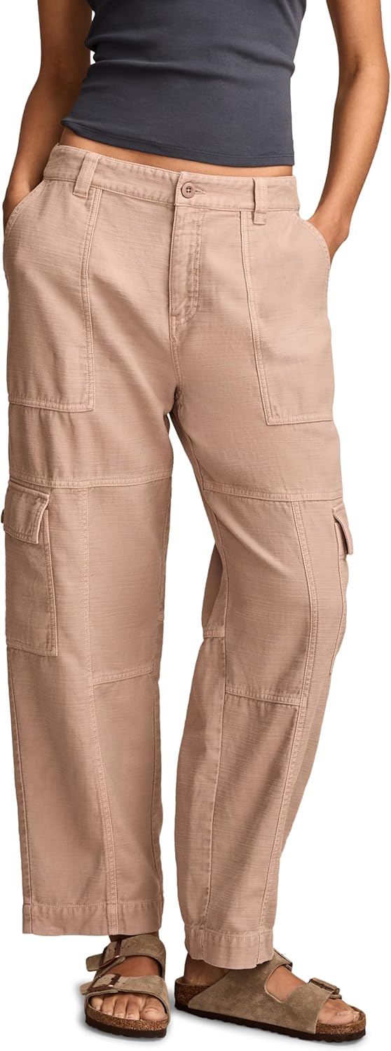 Lucky Brand Womens Straight Leg Slub Cargo Pant - Image 3