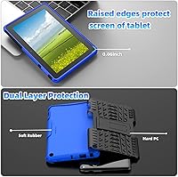 Vista 23 de ROISKIN Funda con función atril de 2 capas resistente a prueba de golpes para niños para tableta de lanzamiento 2022 de 7 pulgadas, 12ª