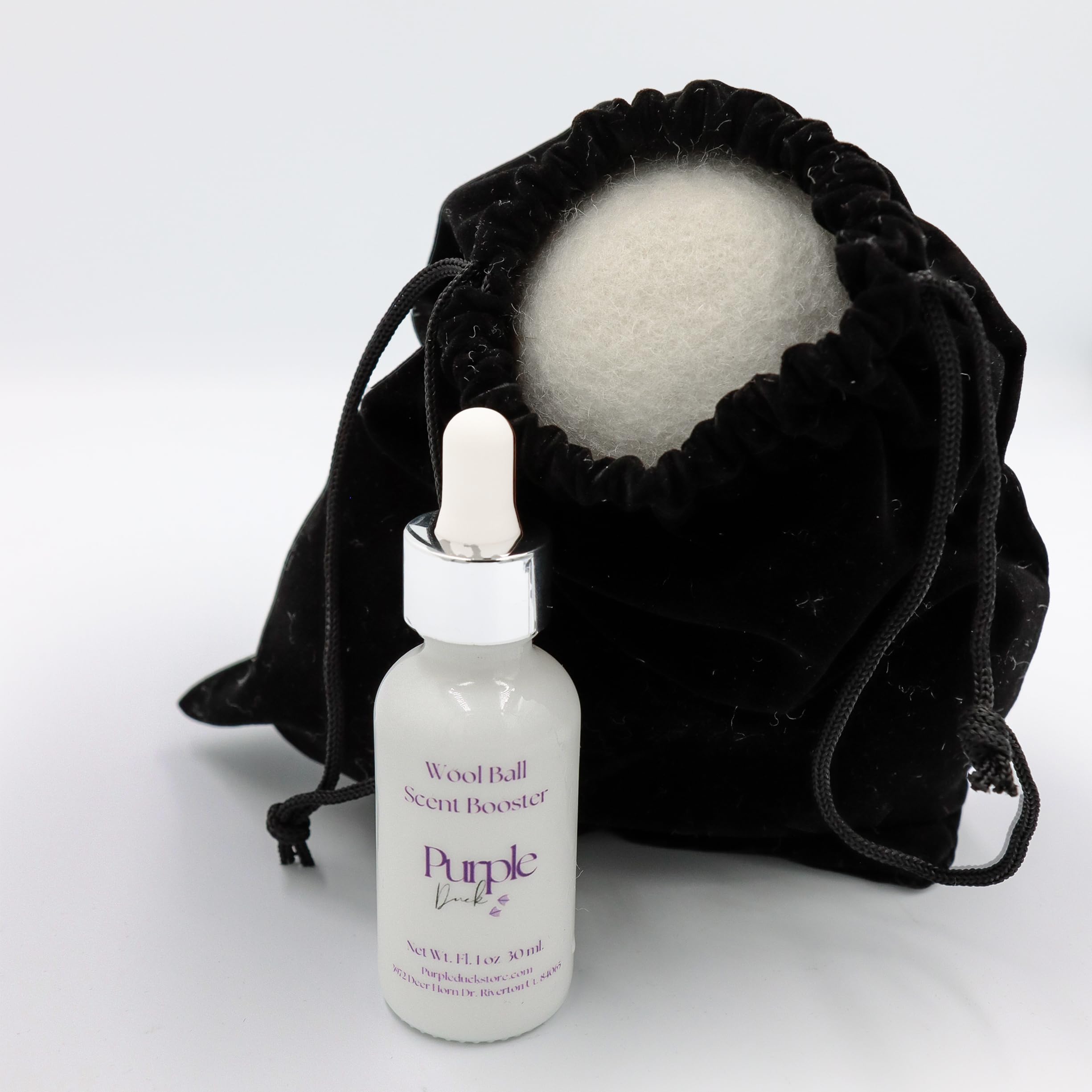 Purple Duck Wool Dryer Balls with Scent Booster – Reusable Dryer Balls for Laundry, Softens Fabrics, Reduces Static, Includes Scent Booster - Linen &
